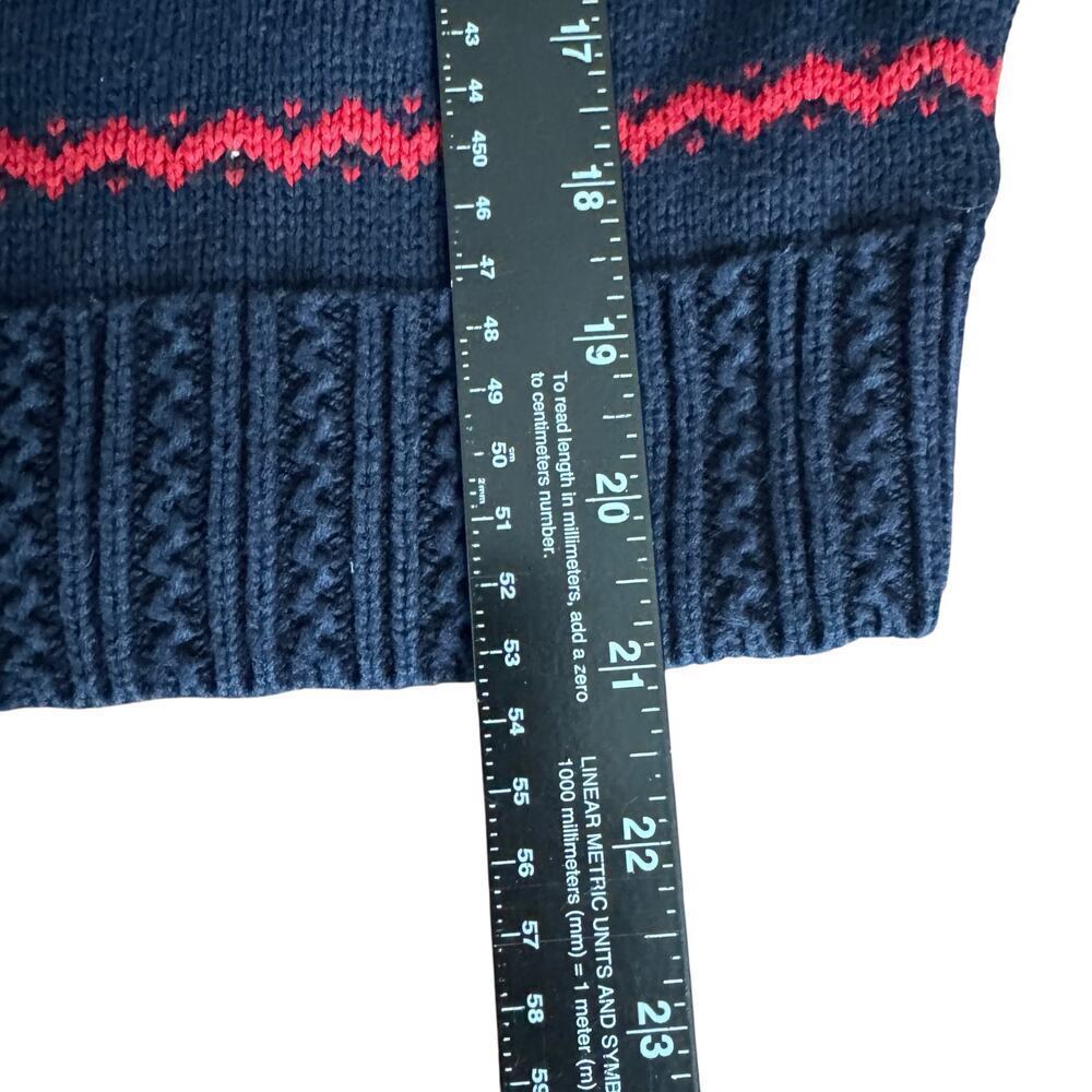 Liz Claiborne Women’s Christmas Ornament Pullover Knit Sweater Navy Small Petite - Picture 9 of 11